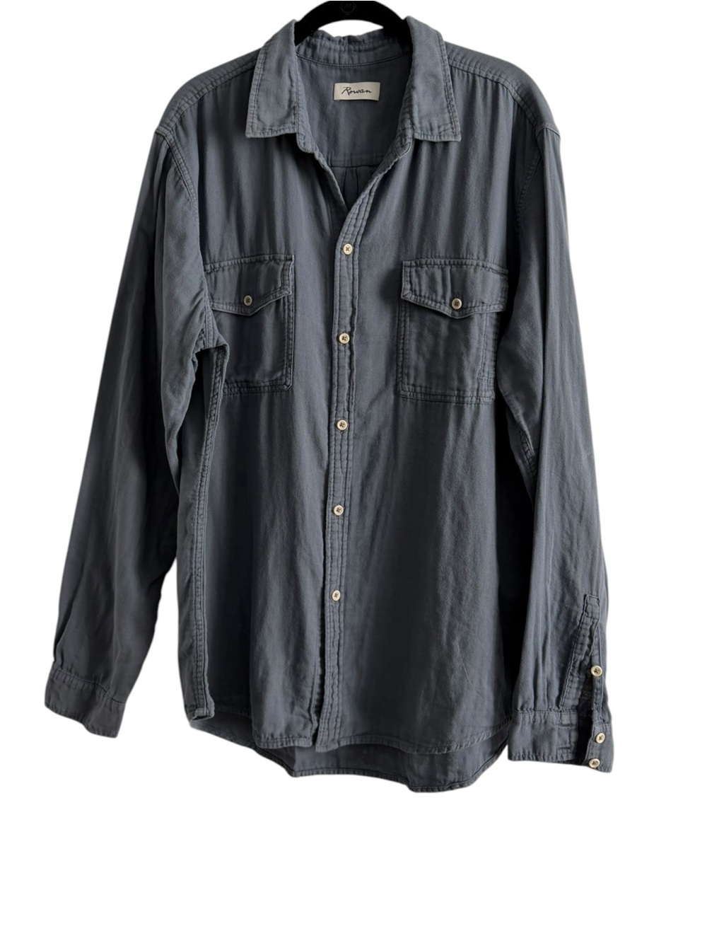 Rowan Leeds Double Layer Cotton Gauze Long Sleeve in Flint Gray